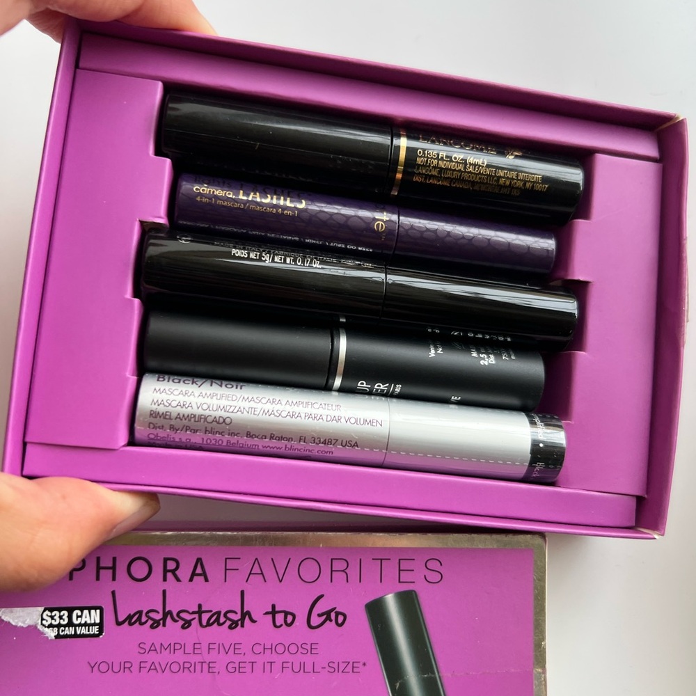 Sephora Favorites Lashstash To Go 5 Mini Mascaras Set (only Mini) New In Box - Picture 5 of 6